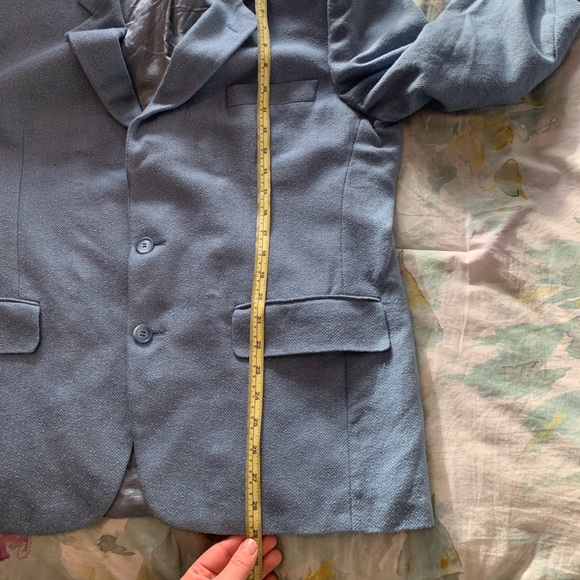 Vintage / 63 % Wool / Baby Blue / Blazer - Picture 5 of 12
